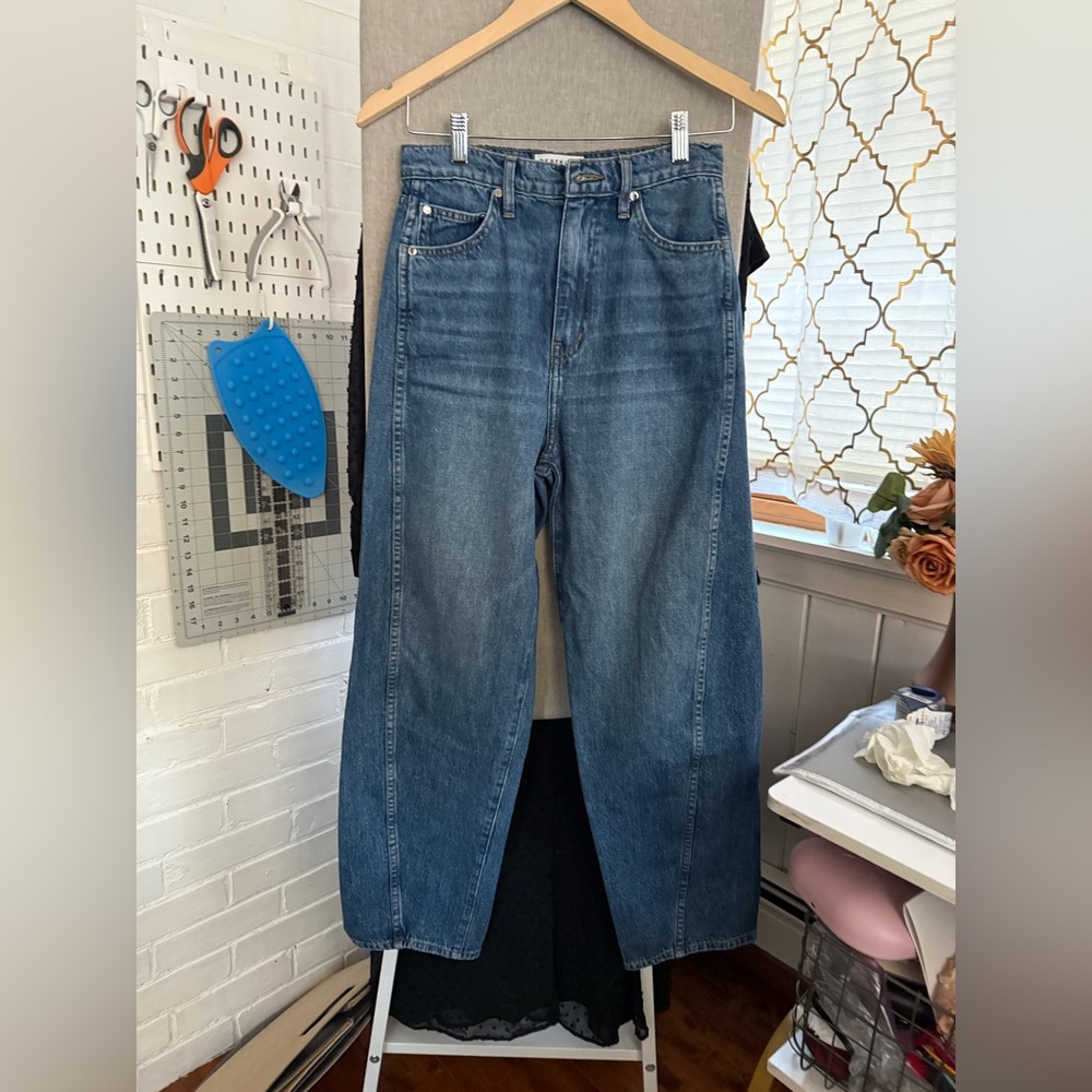 Derek Lam 10 Crosby Blue Balloon/Barrel Leg Jean